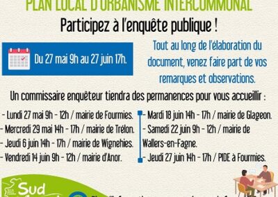 Avis d’enquête publique (PLUi) Plan Local d’Urbanisme intercommunal