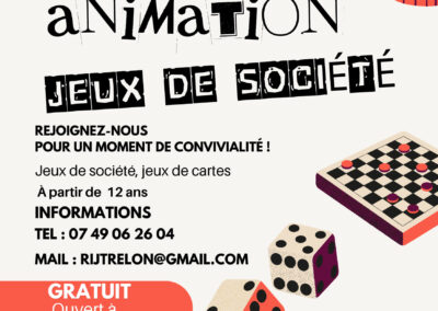 ANIMATION JEUX DE SOCIETE